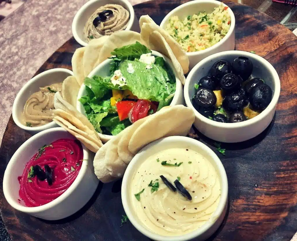 Photo of Tatva restaurant's vegetarian menu with a mix of traditional meat dishes adapted into vegetarian versions. Located in Hyderabad, India.